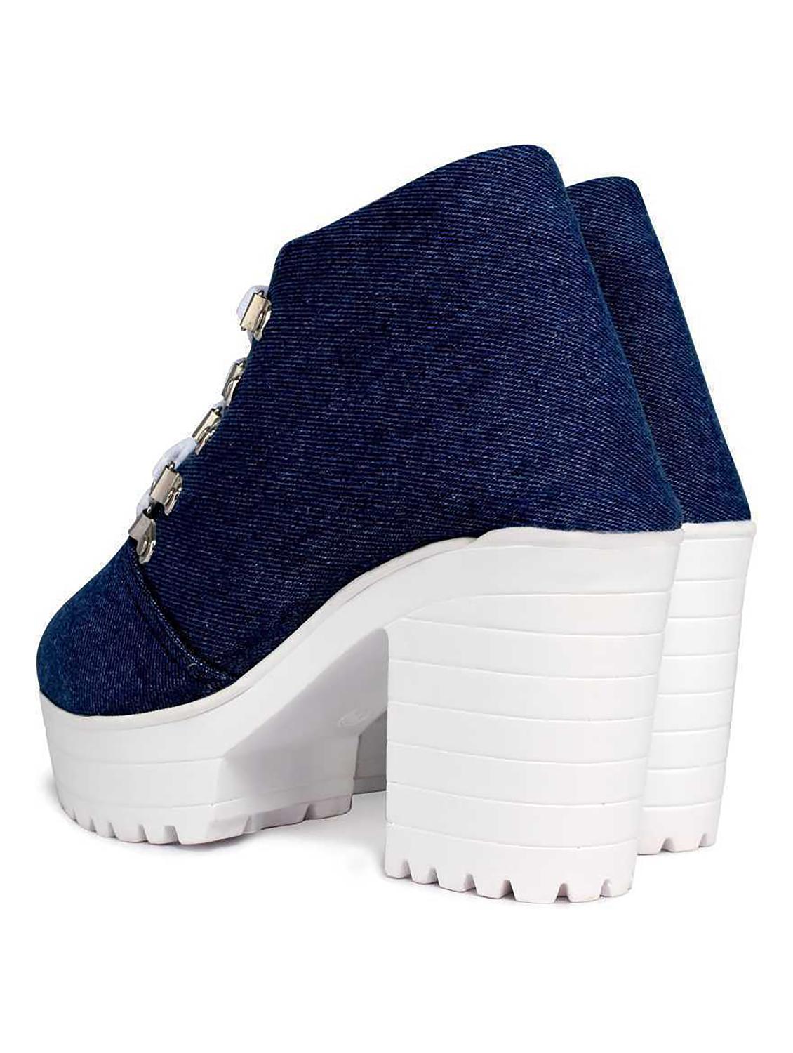 navy blue lace-up boot - 19155419 - Standard Image - 3