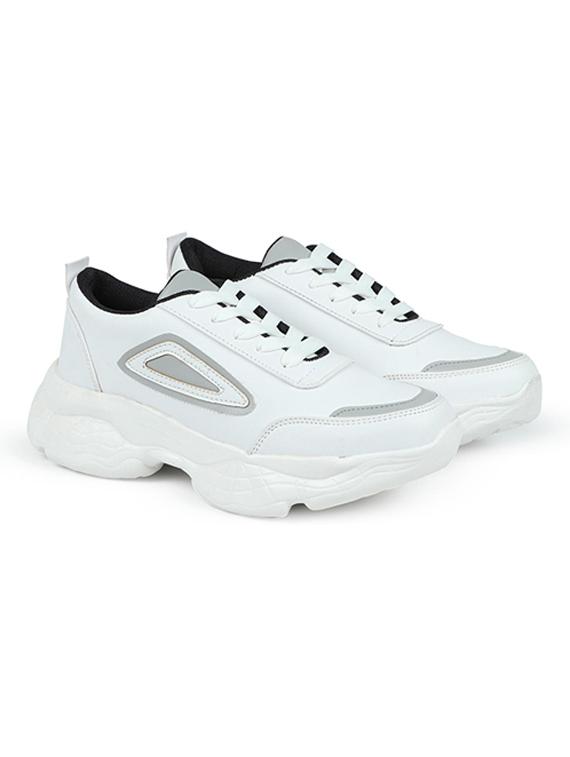 white lace up sneaker - 19155431 -  Zoom Image - 0