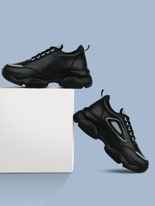 black lace up sneaker - 19155439 -  Standard Image - 0