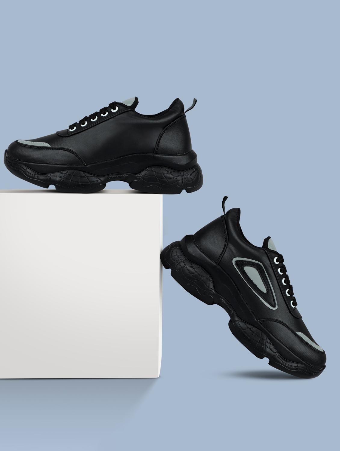 black lace up sneaker - 19155439 -  Zoom Image - 0