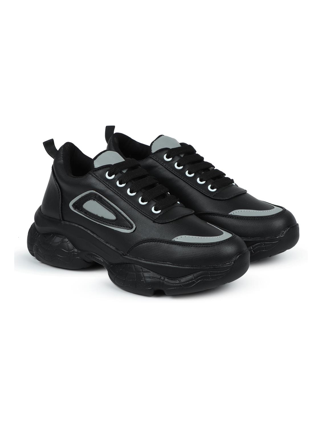 black lace up sneaker - 19155439 - Standard Image - 3
