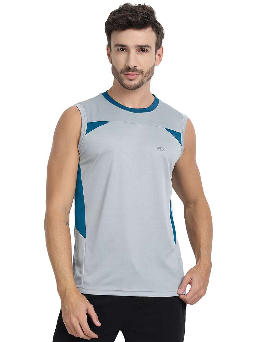 round neck color block t-shirt