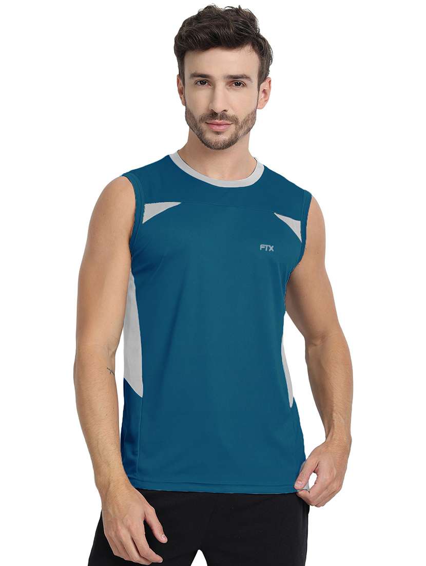 round neck color block t-shirt