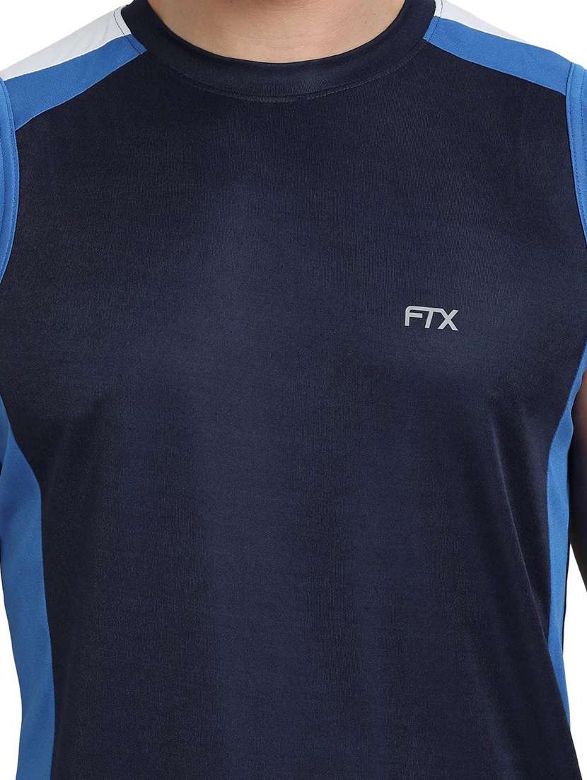 round neck color block t-shirt - 19155910 -  Standard Image - 3