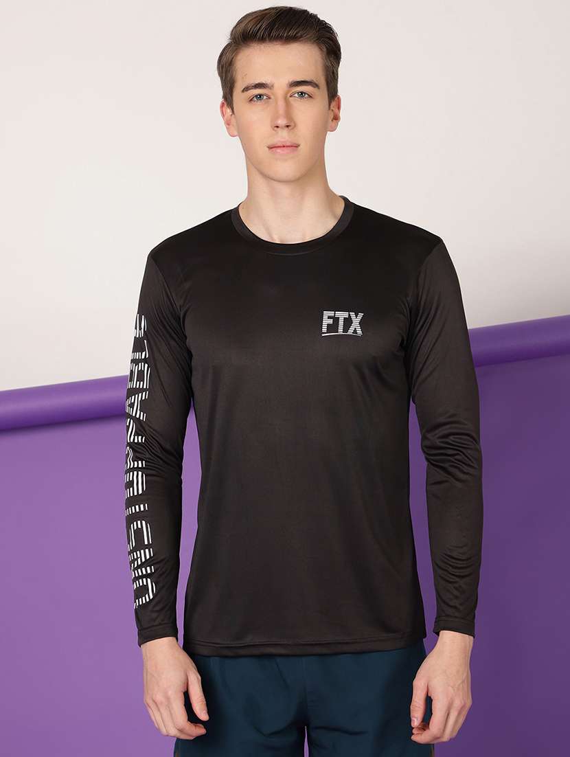 men placement print long sleeve t-shirt