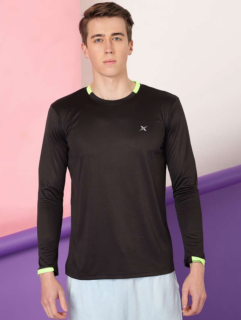 black polyester t-shirt