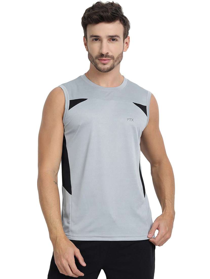 men color block sleeveless vest