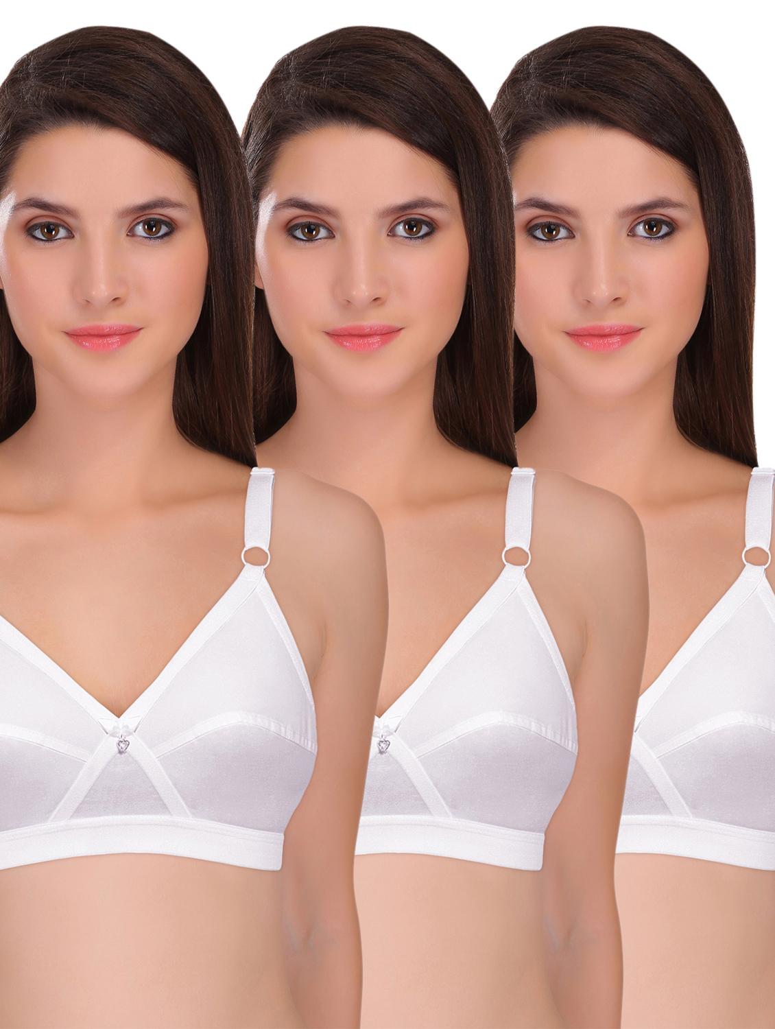 white polyamide minimizer bra combo - 19157416 -  Zoom Image - 0