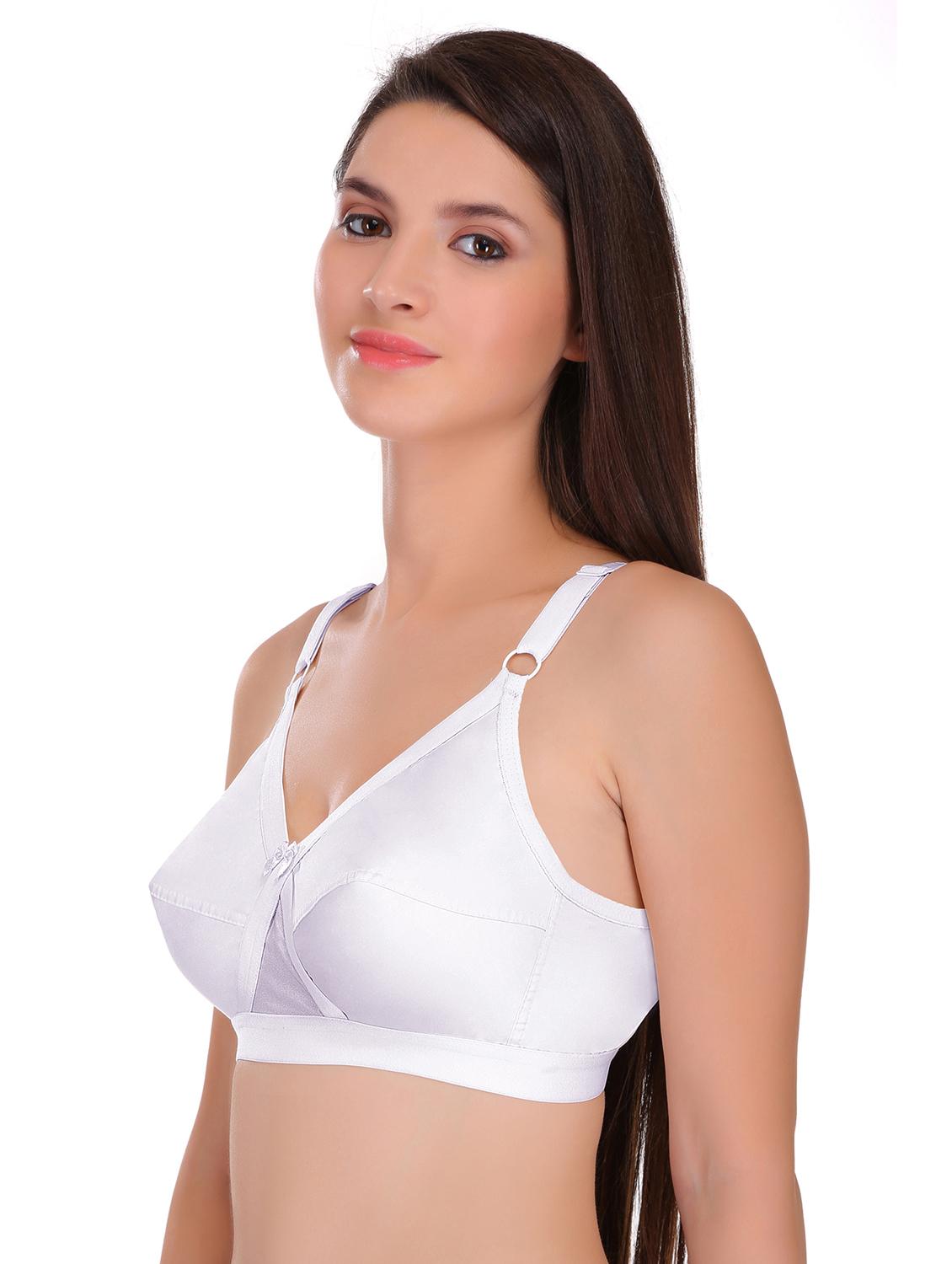 white polyamide minimizer bra combo - 19157416 -  Standard Image - 3