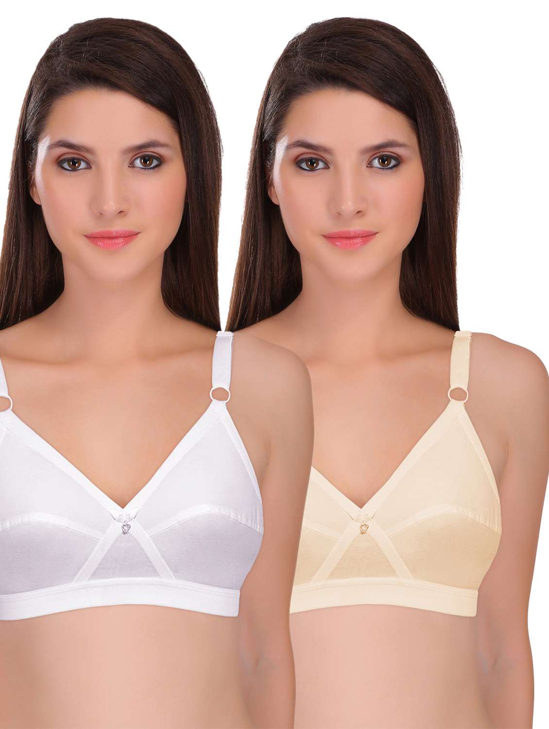 multi colored polyamide minimizer bra combo