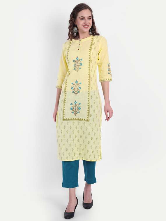 printed straight kurta 