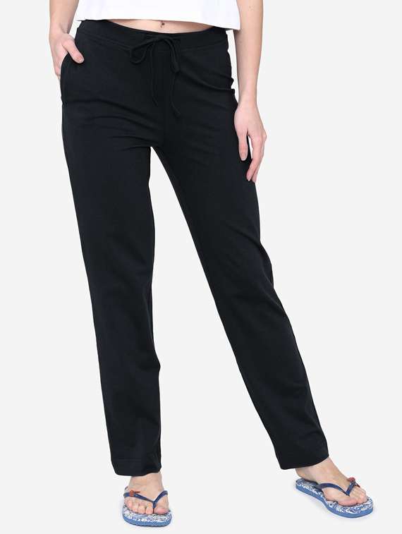 mid rise solid track pant 
