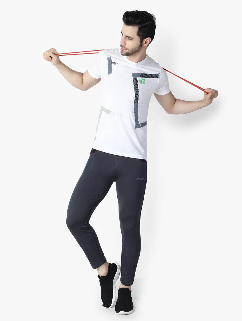 solid mid rise track pant - 19159626 - Standard Image - 3