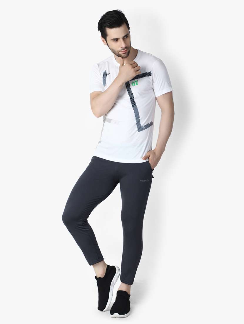 solid mid rise track pant - 19159632 - Standard Image - 3