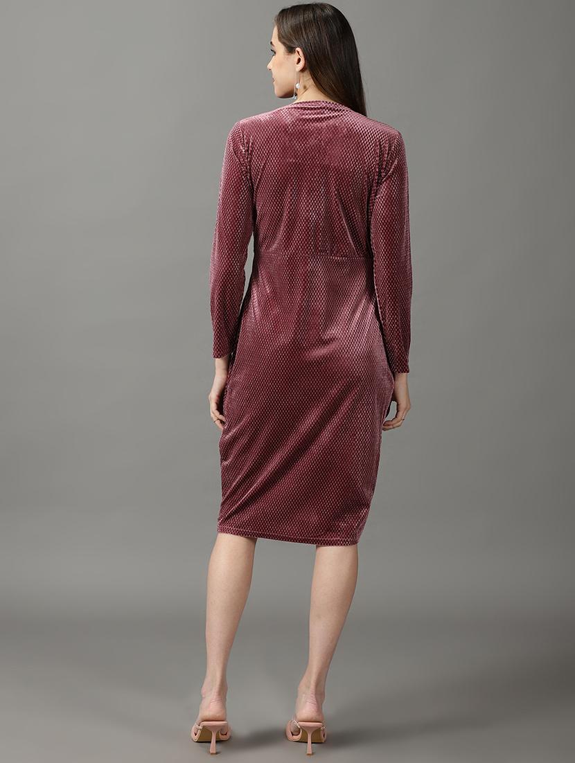 women's wrap color block dress - 19159711 - Standard Image - 3