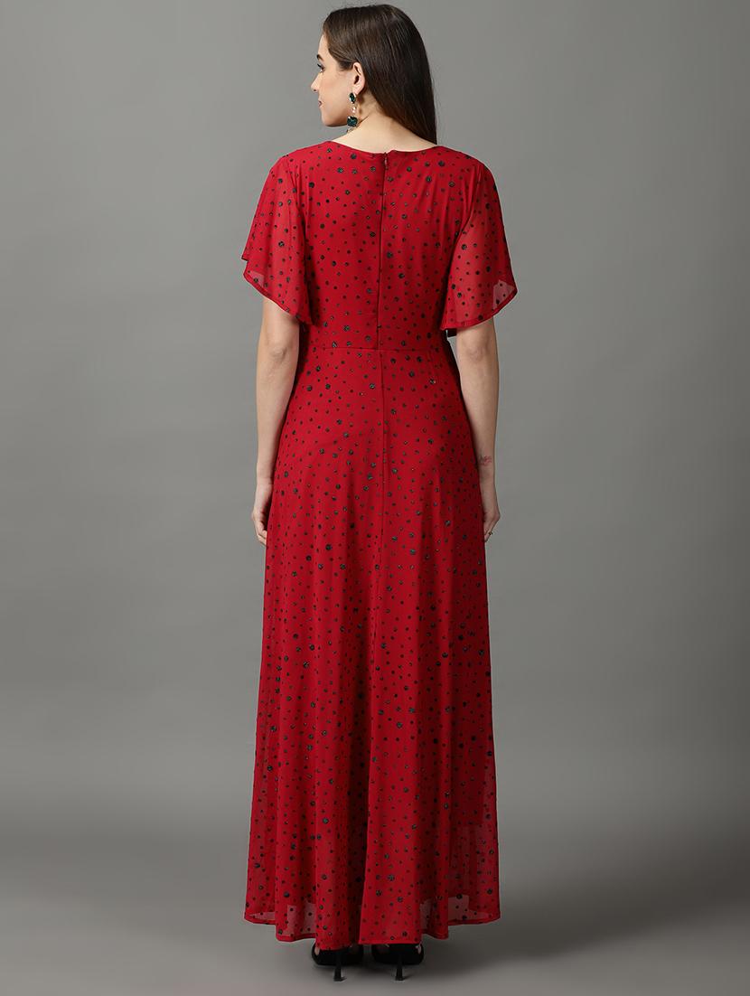 women's fit & flare printed dress - 19159734 - Standard Image - 3