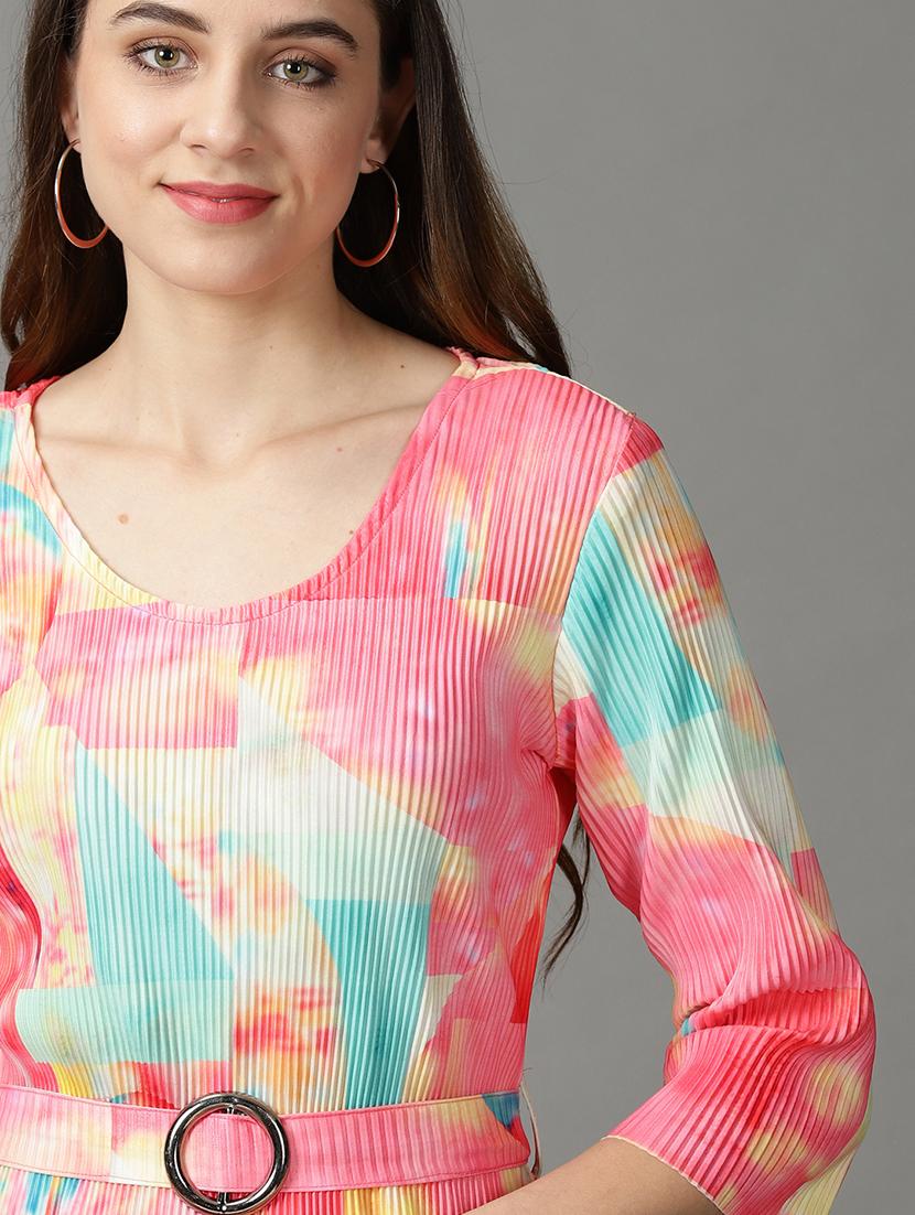 women's printed dress - 19159742 - Standard Image - 5