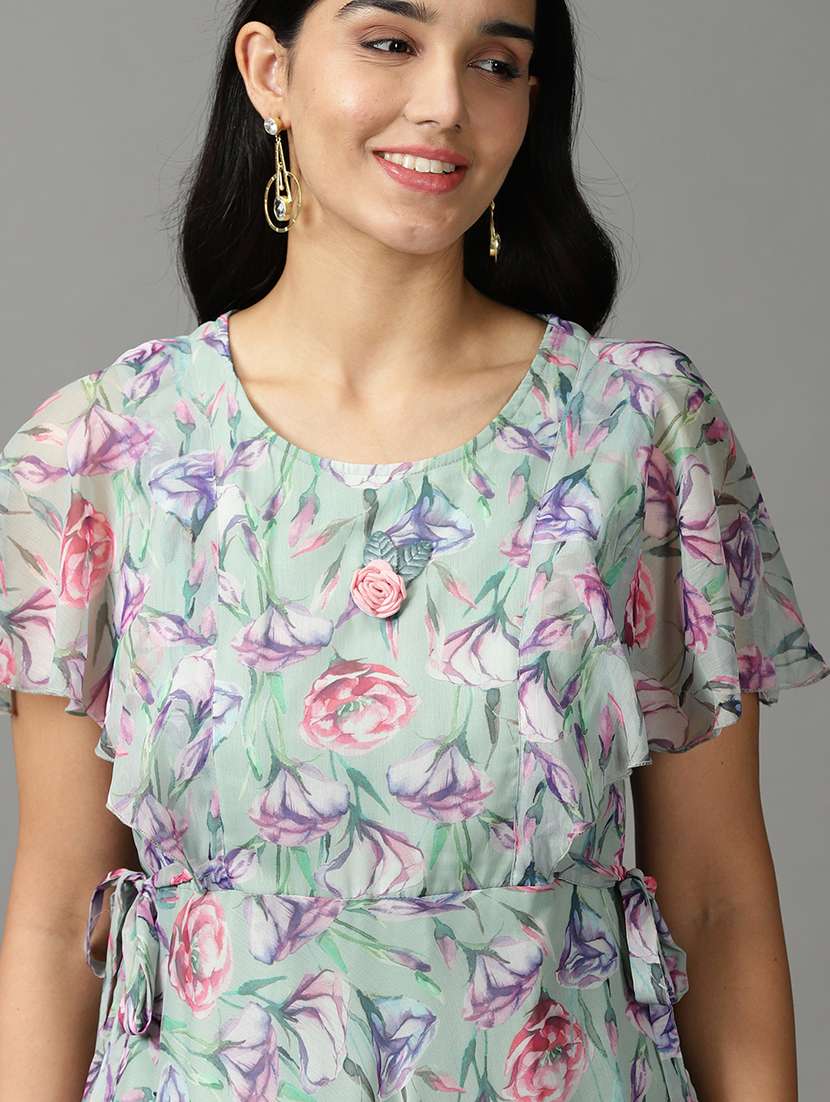 women's fit & flare floral dress - 19159747 -  Standard Image - 5