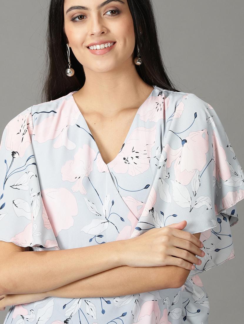 women's wrap floral dress - 19159765 - Standard Image - 5