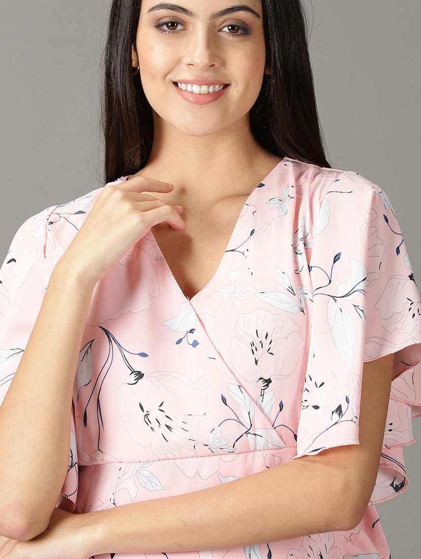 women's wrap floral dress - 19159766 - Standard Image - 5