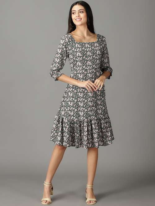 women's tiered dress floral dress - 19159767 - Standard Image - 0