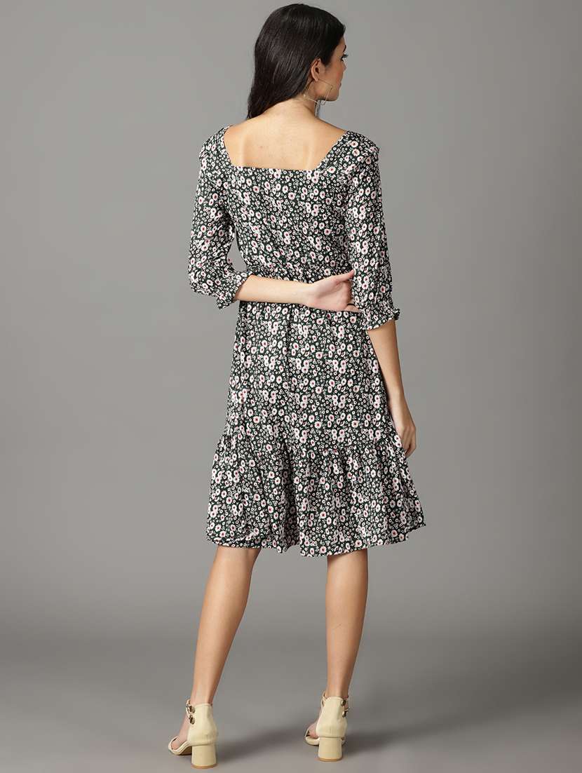 women's tiered dress floral dress - 19159767 - Standard Image - 3