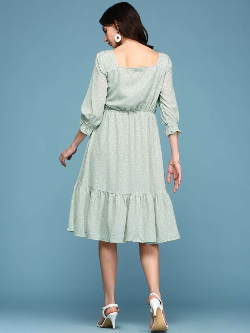 women's tiered dress printed dress - 19159776 -  Standard Image - 3