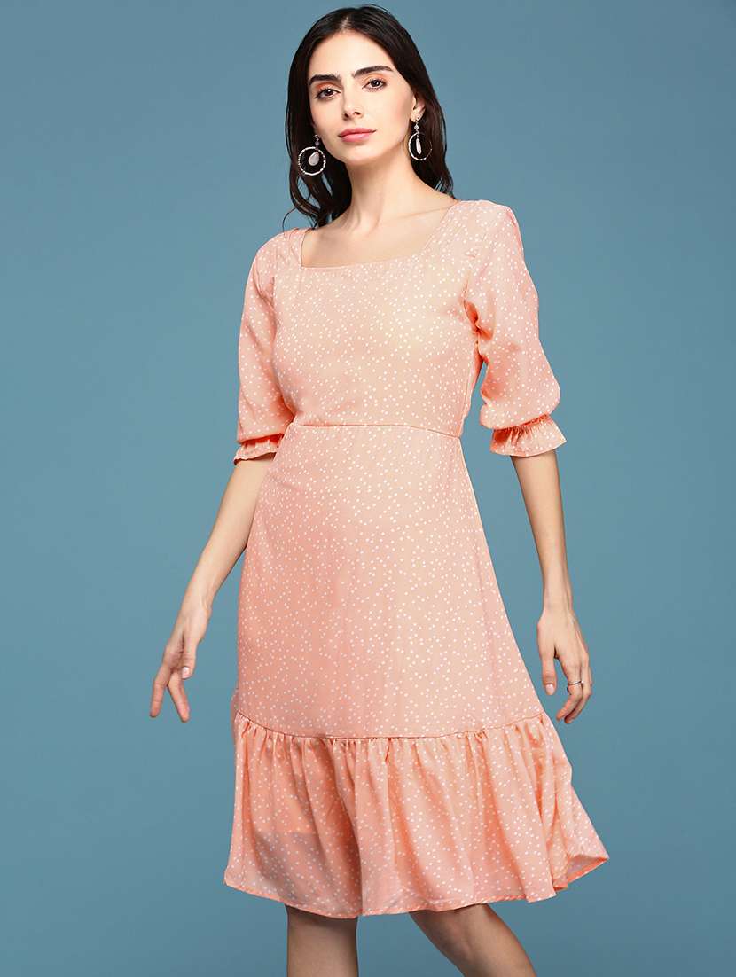 women's tiered dress printed dress - 19159777 -  Standard Image - 3