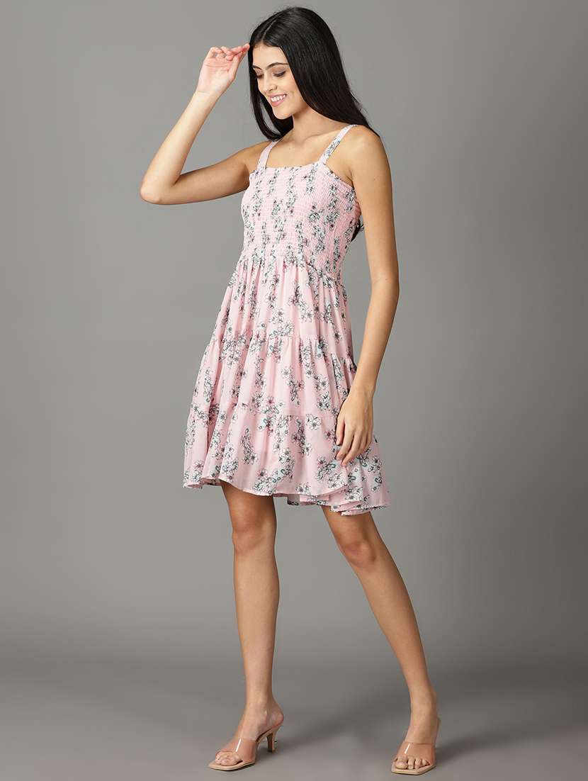 women's fit & flare floral dress - 19159789 - Standard Image - 5