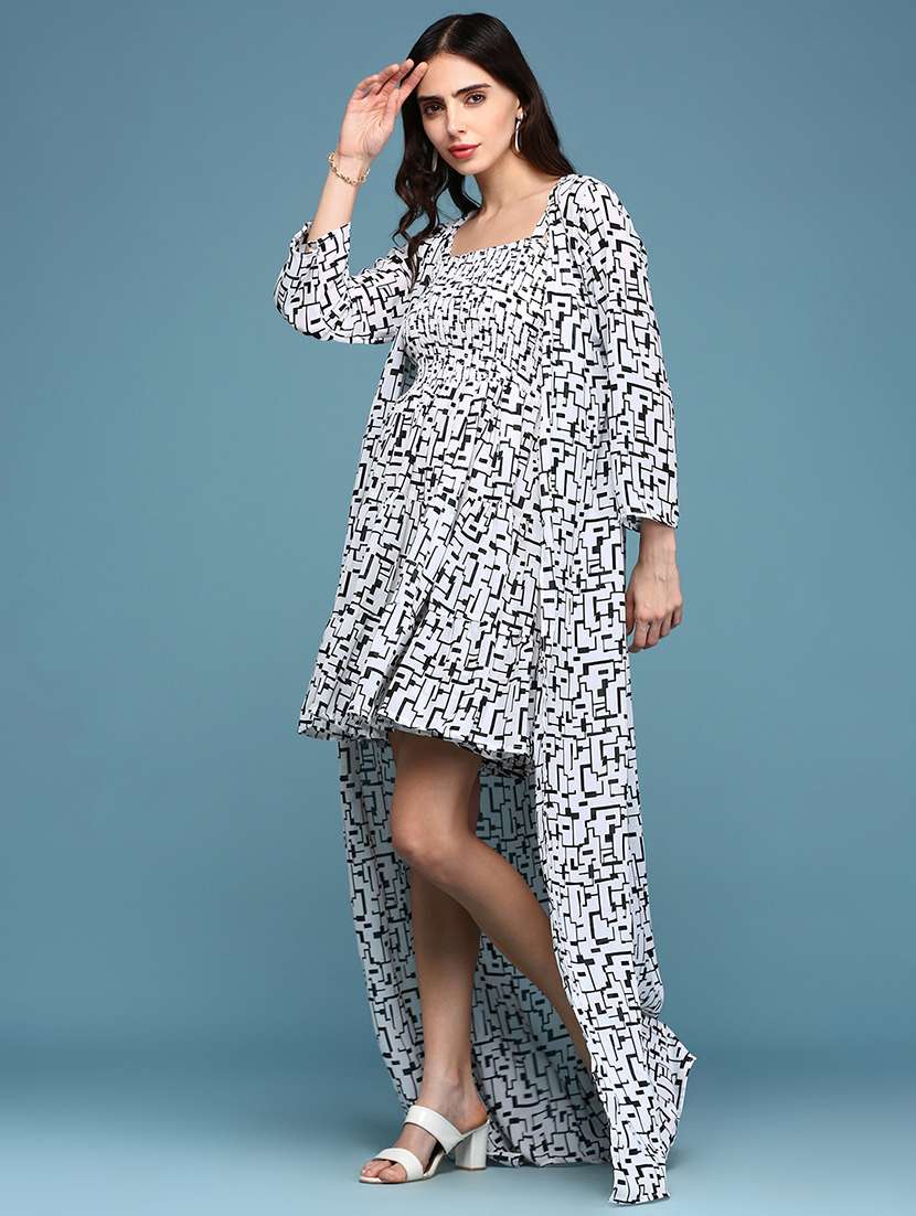 women's fit & flare printed dress - 19159796 -  Standard Image - 3