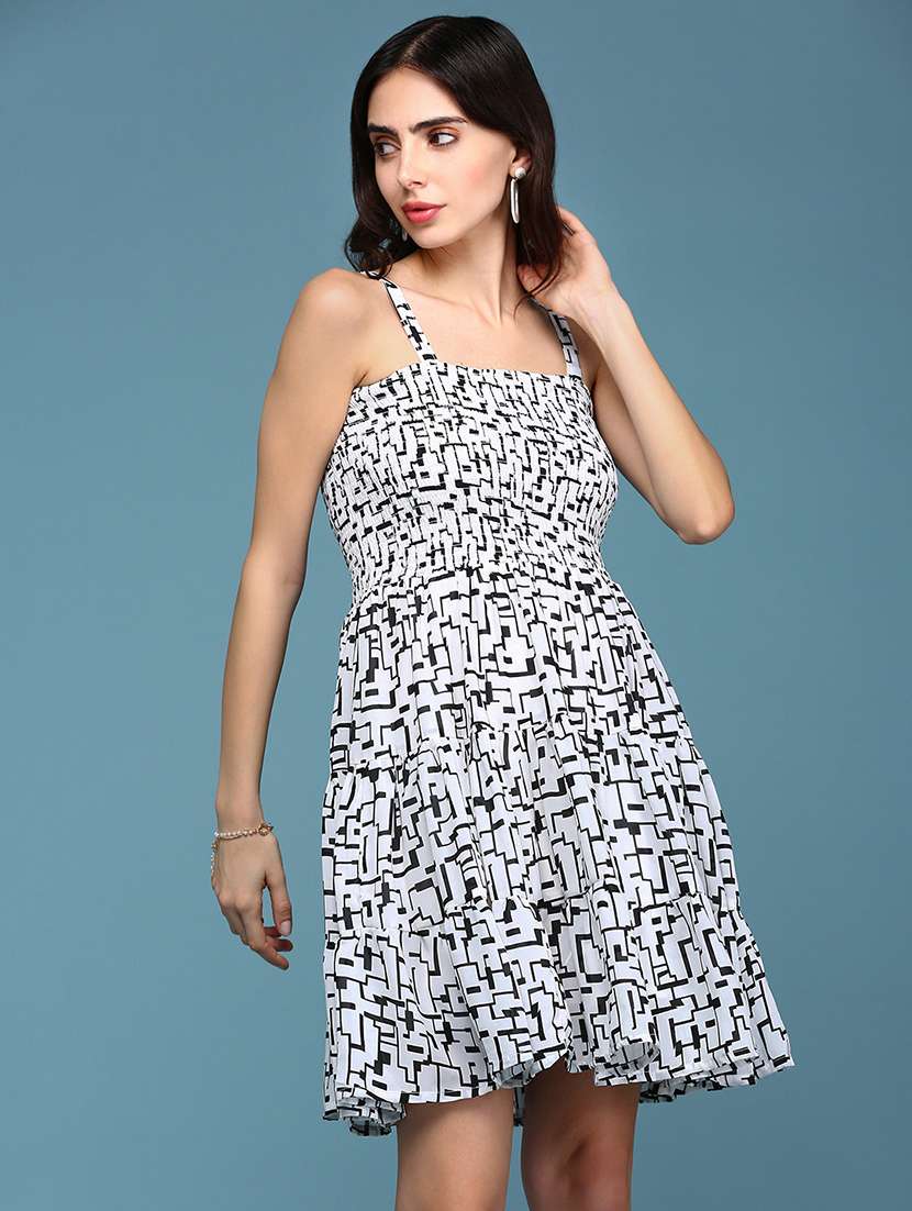 women's fit & flare printed dress - 19159796 -  Standard Image - 5