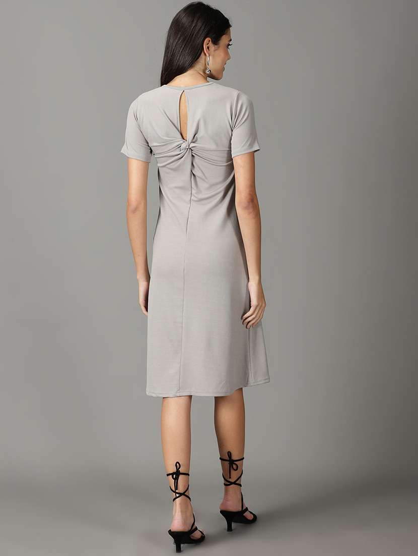 women's solid dress - 19159798 - Standard Image - 3