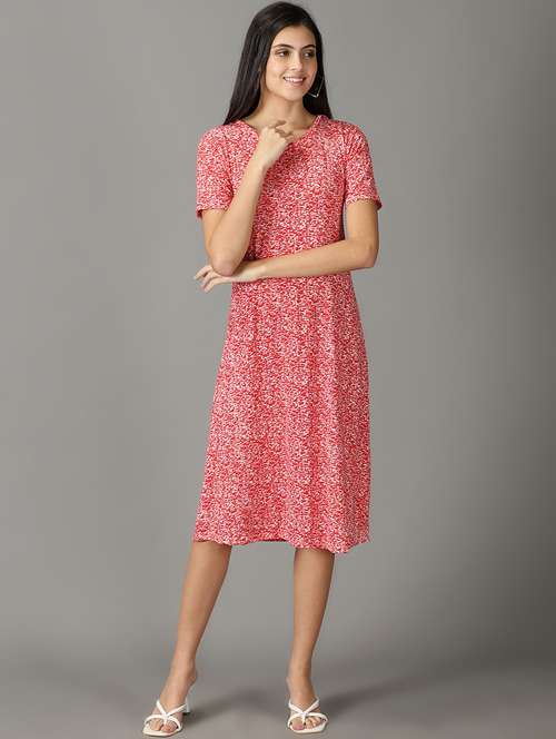 women's printed dress - 19159805 - Standard Image - 0