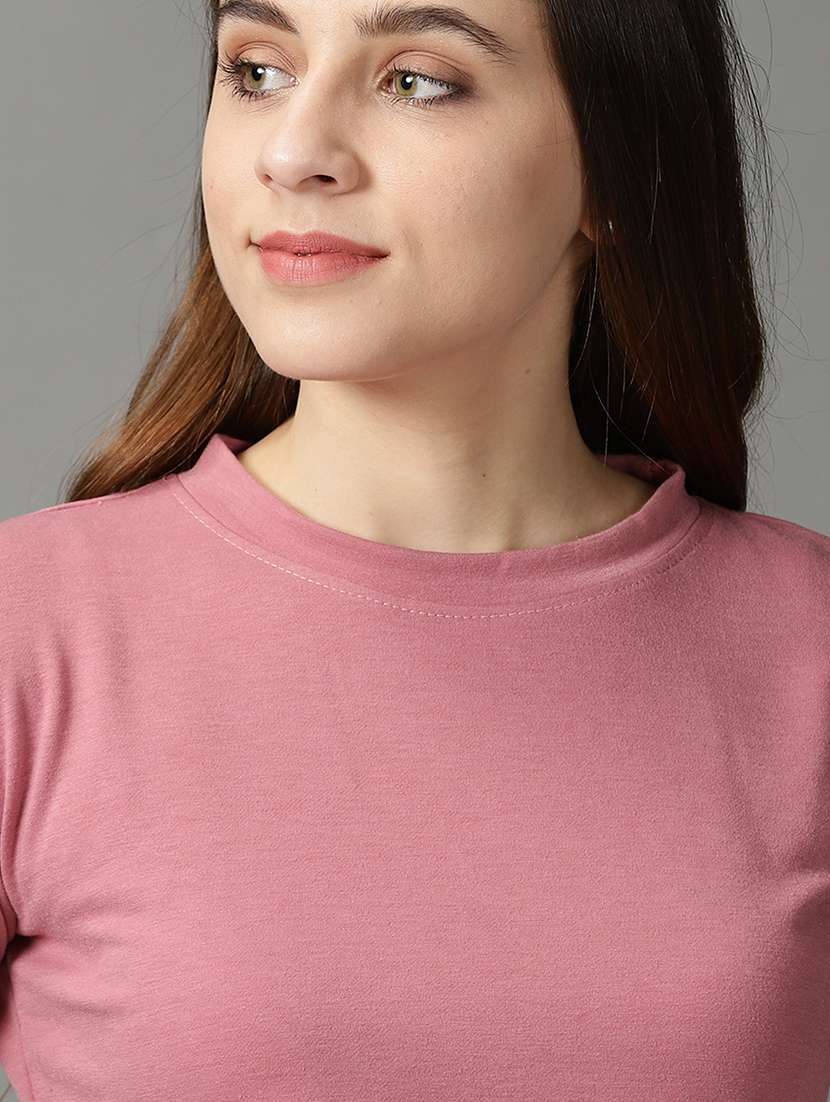 women's plain crew neck t-shirt - 19159862 -  Standard Image - 5