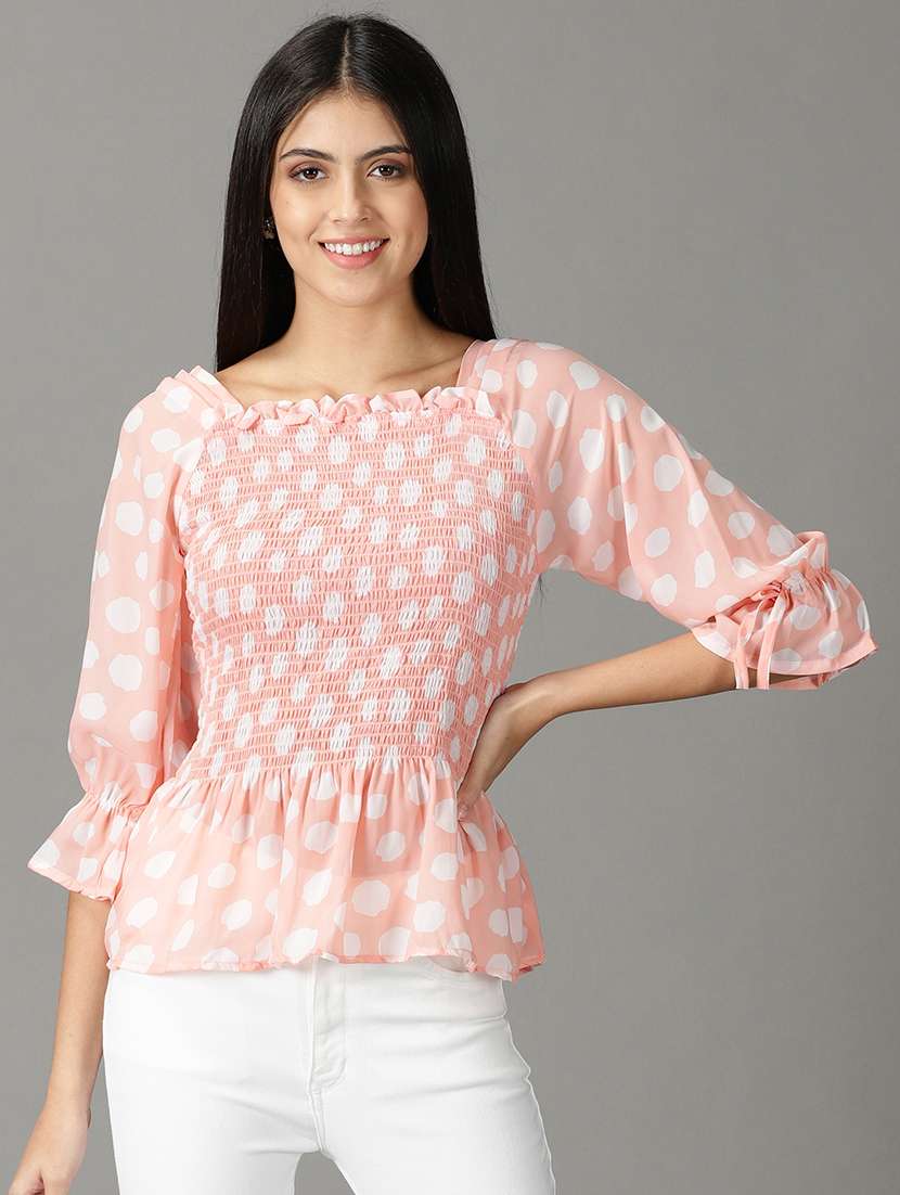 women's peplum square neck top - 19159874 -  Zoom Image - 0