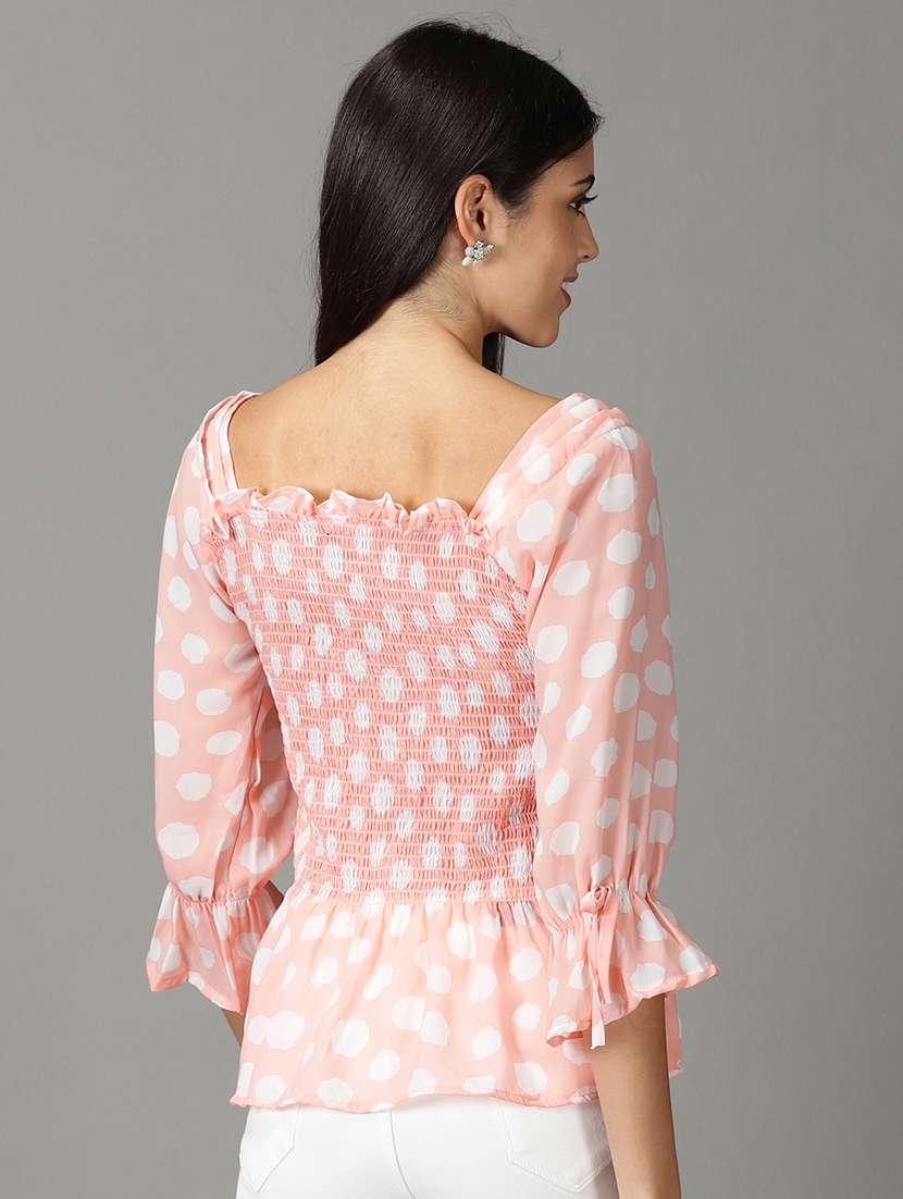 women's peplum square neck top - 19159874 - Standard Image - 3