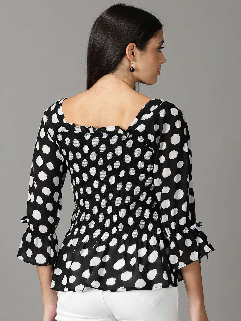 women's peplum square neck top - 19159875 -  Standard Image - 3