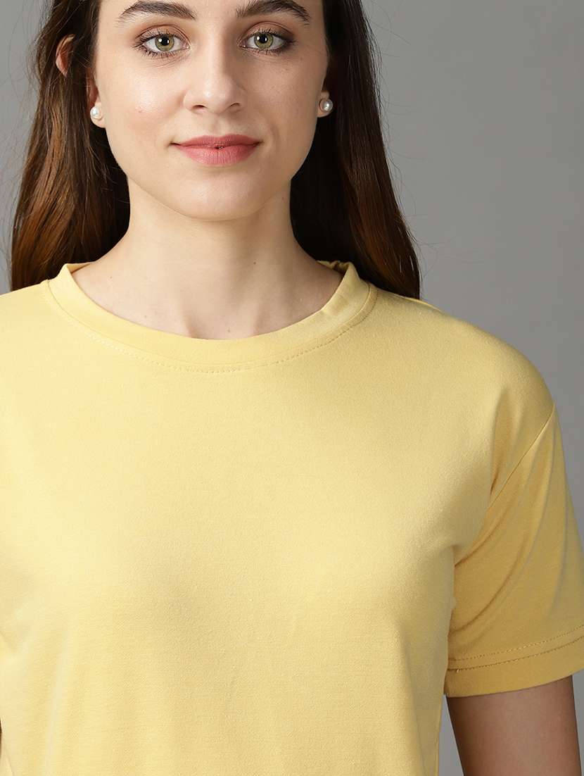 women's plain round neck t-shirt - 19159881 -  Standard Image - 5