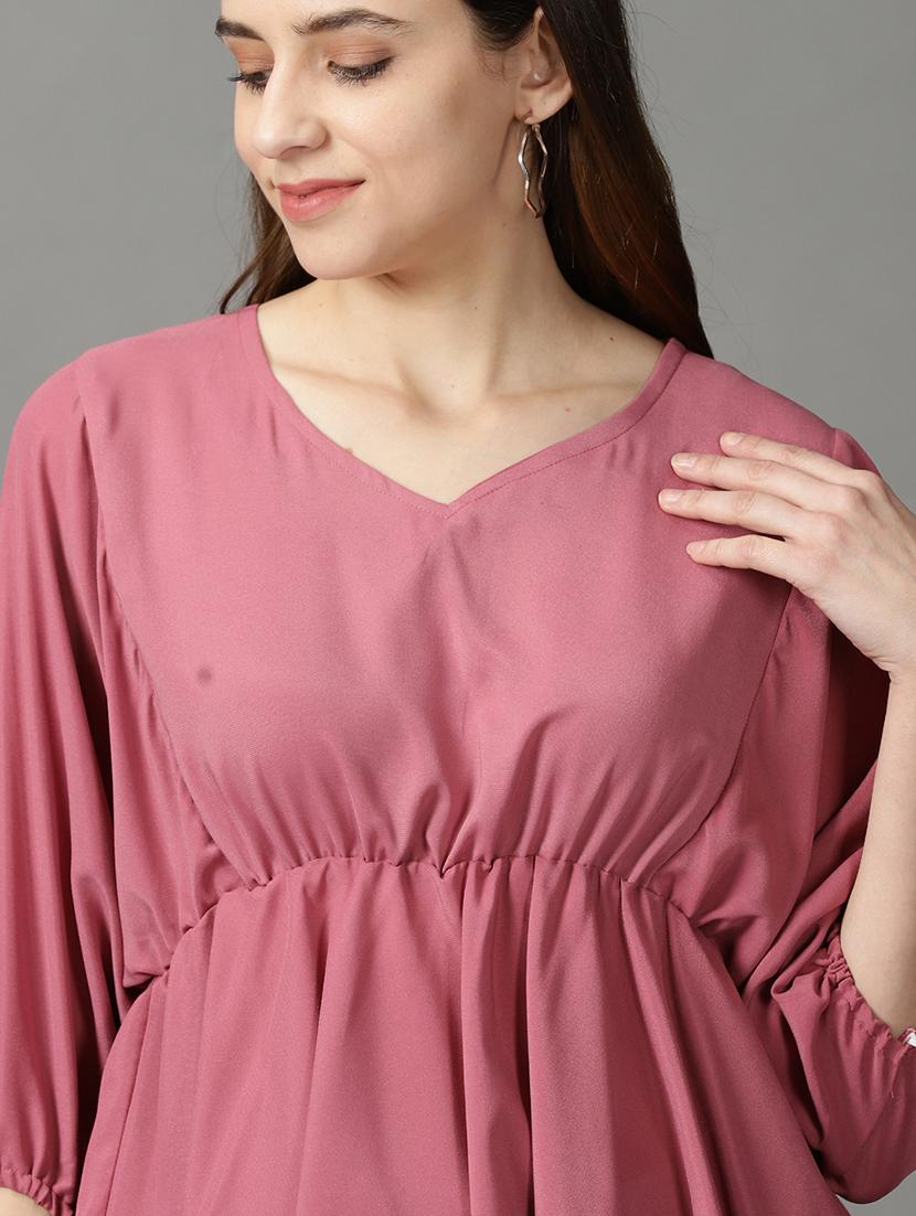 women's peplum v neck top - 19159884 - Standard Image - 5
