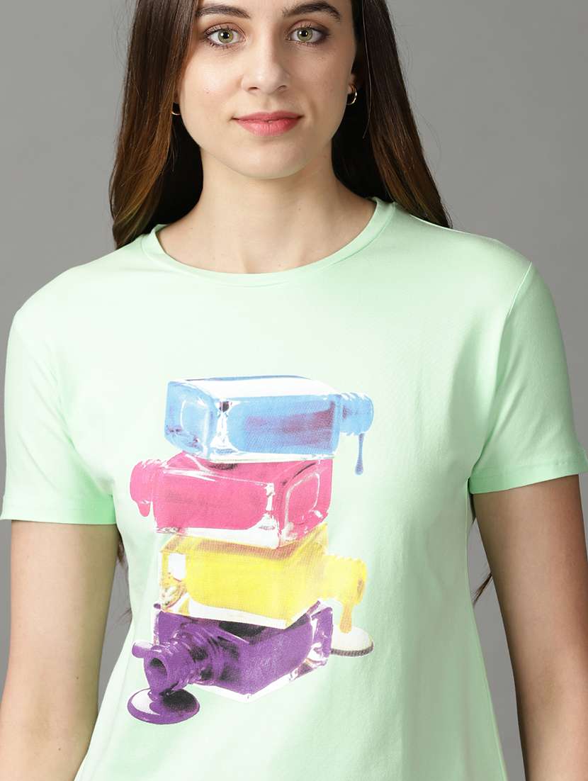 women's front print  t-shirt - 19159892 -  Standard Image - 5