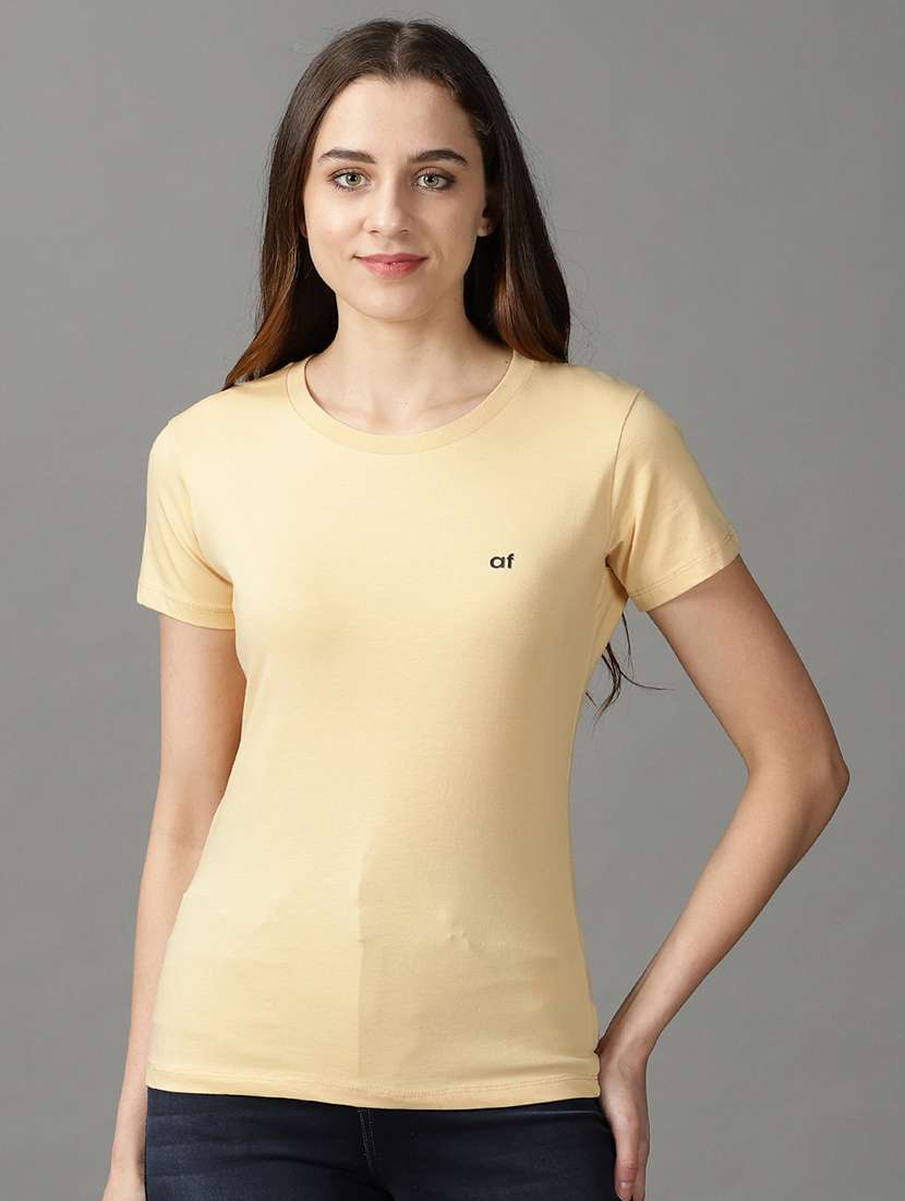 women's plain round neck t-shirt