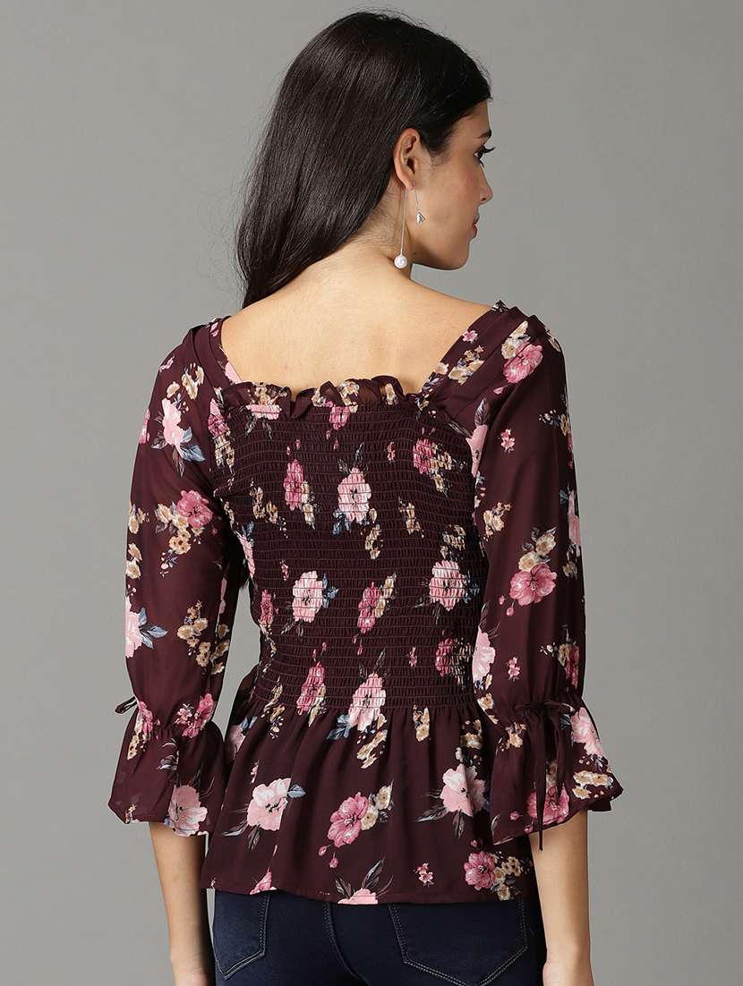 women's peplum square neck top - 19159896 -  Standard Image - 3