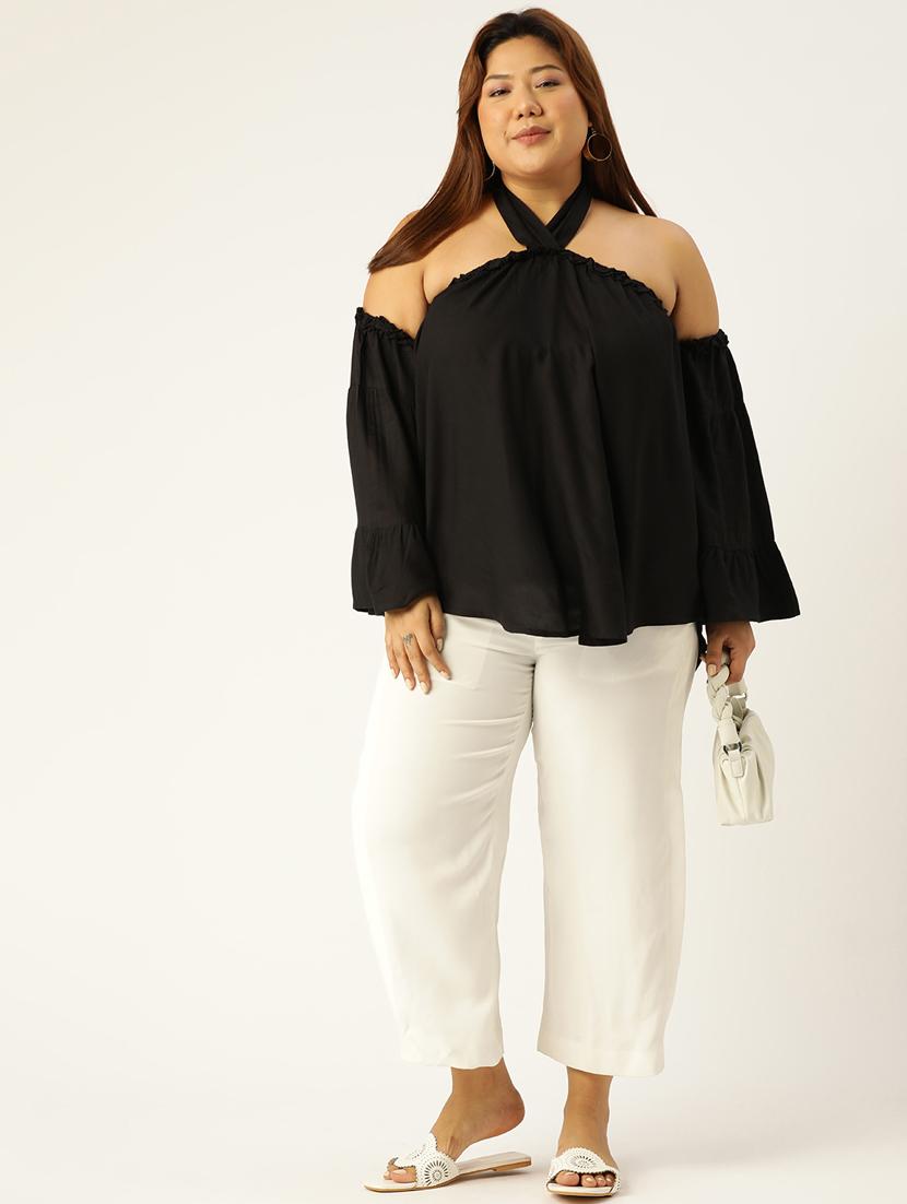 women's a line halter neck top - 19160288 - Standard Image - 3