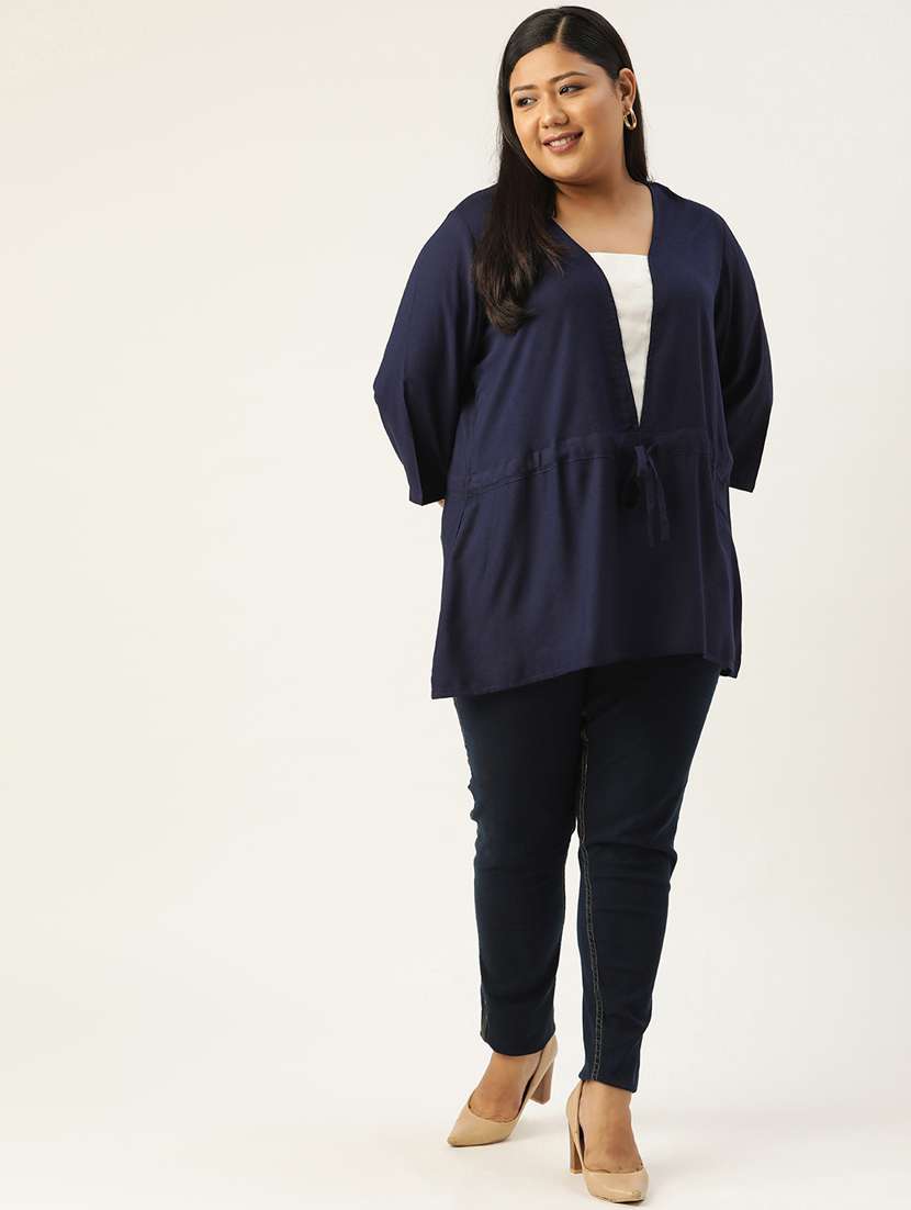 women's a line v neck top - 19160522 -  Standard Image - 3