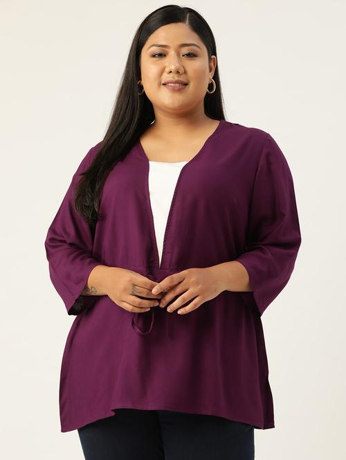 women's a line v neck top - 19160528 -  Standard Image - 0