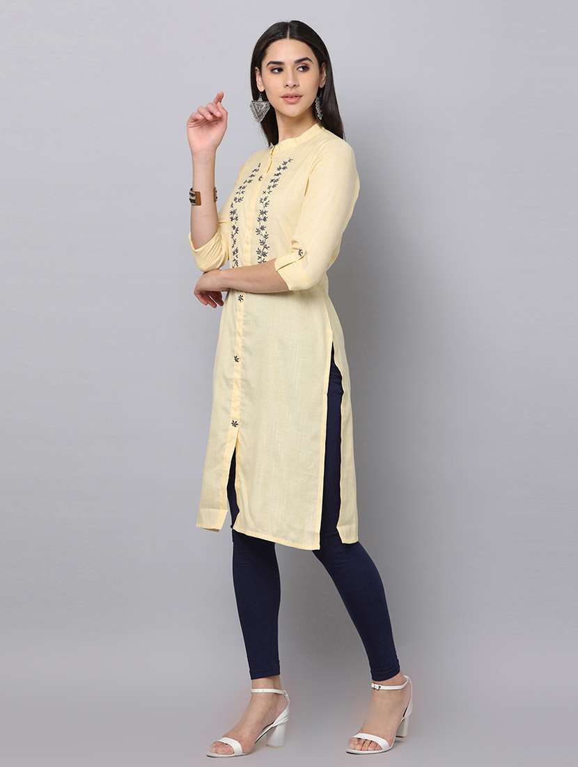 women's straight kurta - 19160611 -  Standard Image - 3