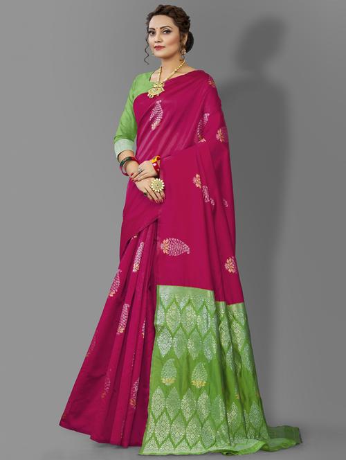 self design kanjivaram saree with blouse - 19161181 - Standard Image - 0