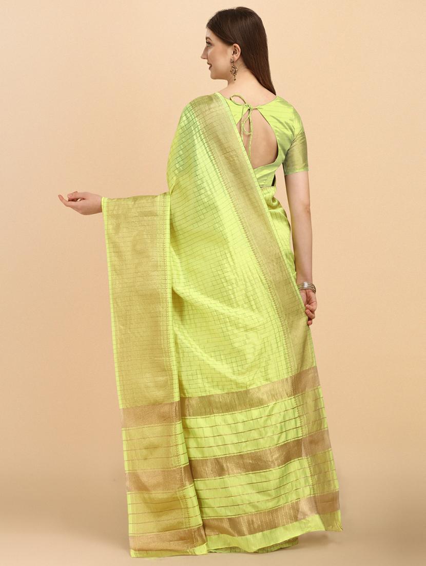 green silk banarasi saree - 19161268 - Standard Image - 3