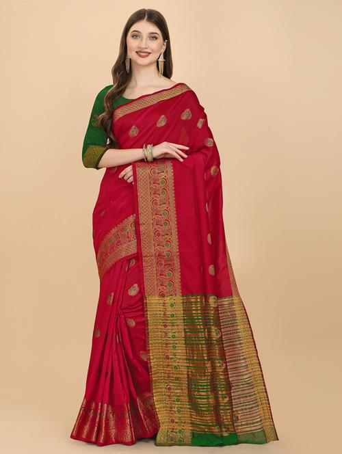 self designed jacquard saree - 19161328 - Standard Image - 0