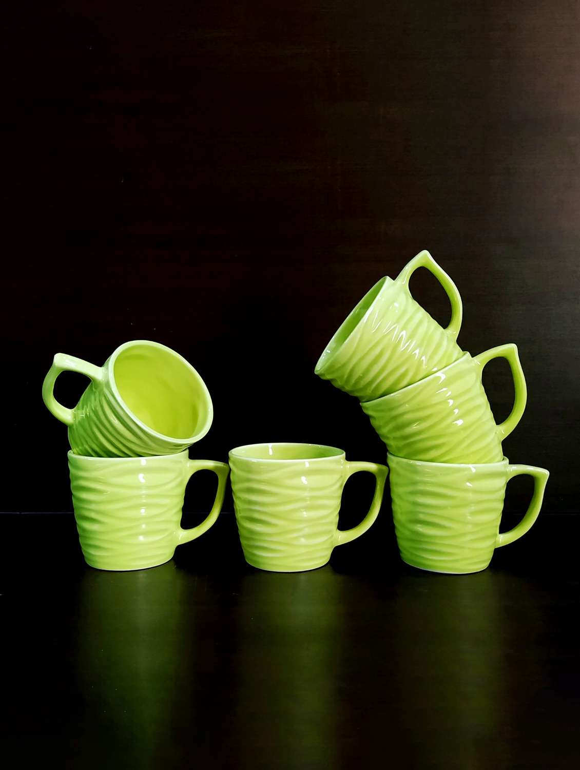 Moody Panda Designer Set Of 6 Cups | Cup Set | Tea Cups | Set Of 6 Cups | Ceramic